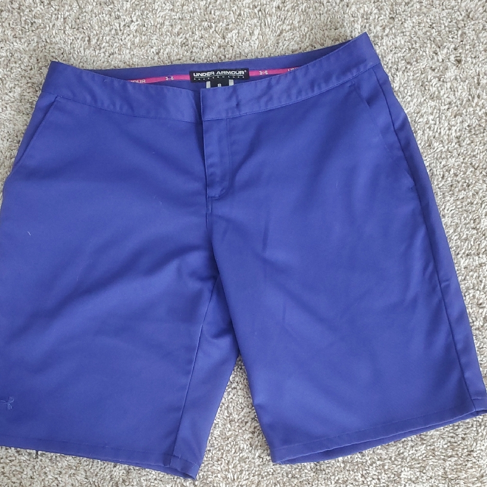 Under Armour Women's Royal Purple Athletic Shorts Sz 8